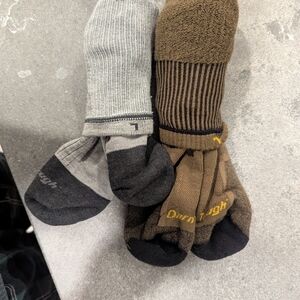 Darn Tough Men's Athletic Socks - Gray and Brown